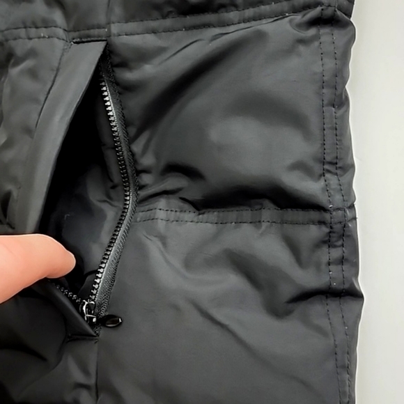 Nuage Women's Down Black Quilted Winter Coat Faux Fur Collar Cuffs Size Large - Picture 6 of 12